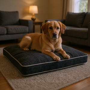 Custom Chenille Dog Bed Cover: Washable, Removable, Zippered