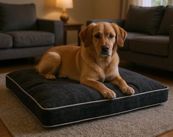 Custom Chenille Dog Bed Cover: Washable, Removable, Zippered