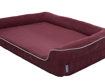 Orthopedic Sofa Dog Bed: Washable Bolster Bed with Memory Foam