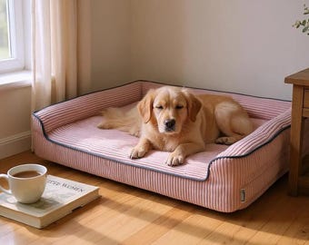 Orthopedic Sofa Dog Bed: Washable Bolster Pet Bed