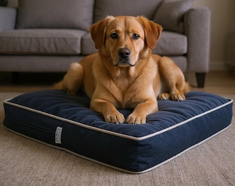 Custom Chenille Dog Bed Cover: Removable, Washable, Zippered