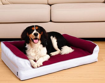 Orthopedic Dog Bed: Removable Washable Sofa Bolster