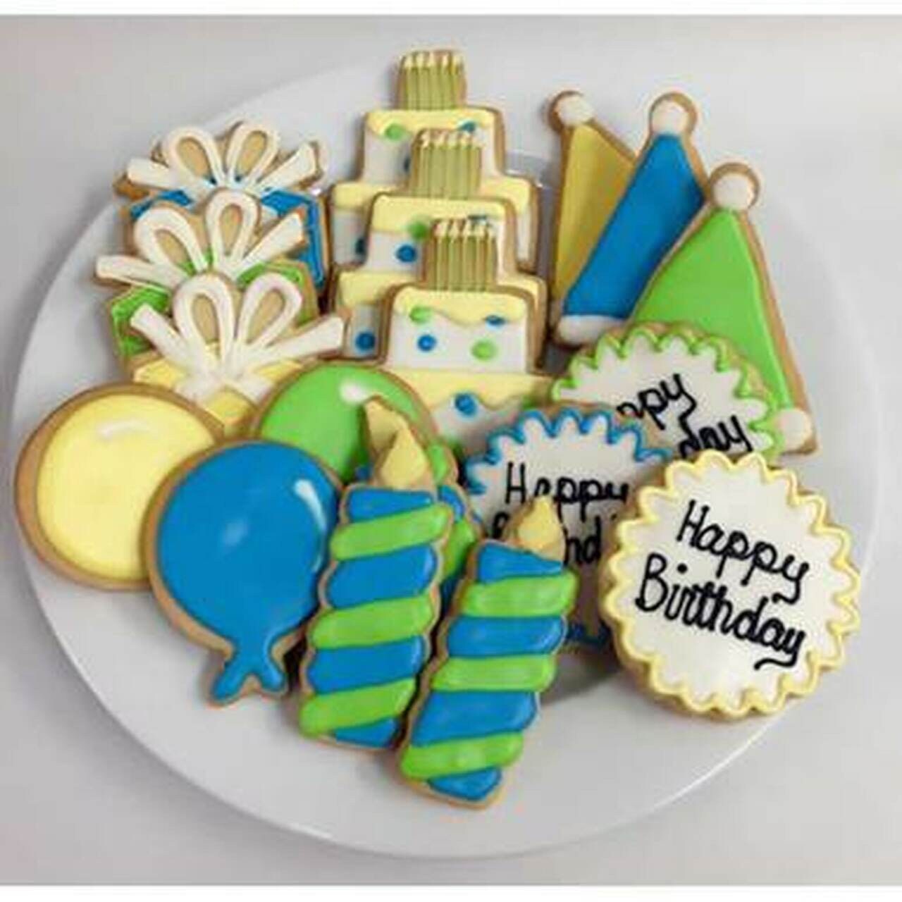 Birthday Theme Cookies Etsy