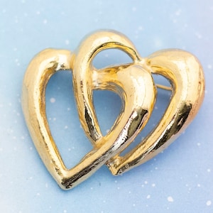 Victorian Cute-2-Valentine Heart Brooch| J19
