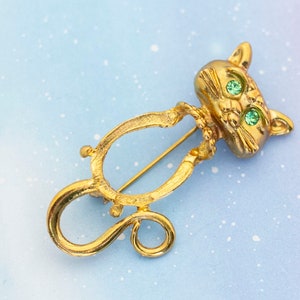 Vintage Golden Cat| Lucky Cat| Kitten| Brooch| J4