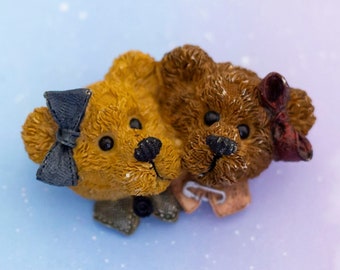 Vintage Twin Teddy Bears Brooch | Kids Adorable Brooch | J27