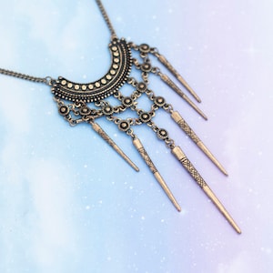 Vintage Stylish Dangling Elegance Necklace | Bronze Tone Necklace | 23 inch | J10