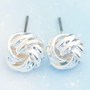 Vintage Silver Cyclone Stud Earrings | Silver Tone Stud Earrings | Avon | J9