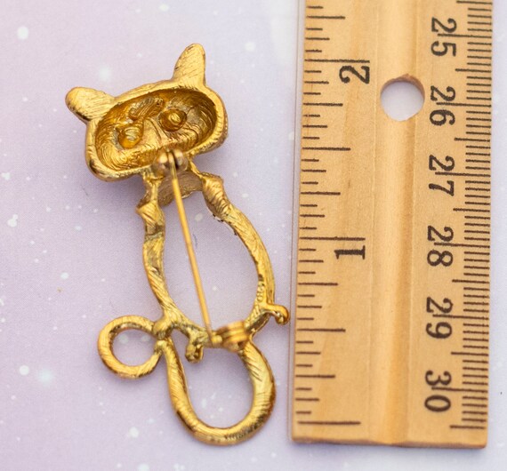 Vintage Golden Cat| Lucky Cat| Kitten| Brooch| J4 - image 2