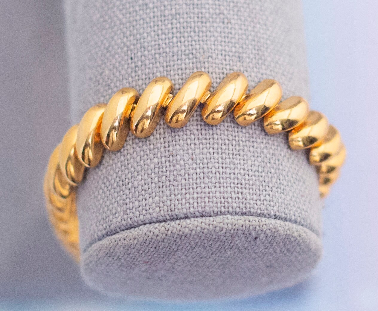 Vintage Gold Tone Link Wedge Bracelet 7.5 Inch J21 - Etsy