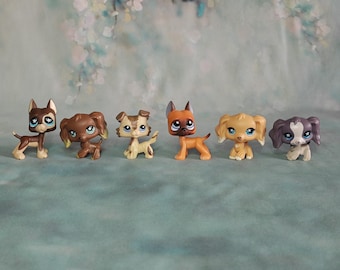 Set Of 6 AFTERMARKET Pet(Not LPS) Dog Minifigures | Rare LPS Replica