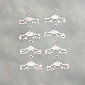 Set Of 8 Monster High Draculaura Draculocker Silver Batty Hangers | Rare Monster High Dolls | Monster High Accessories