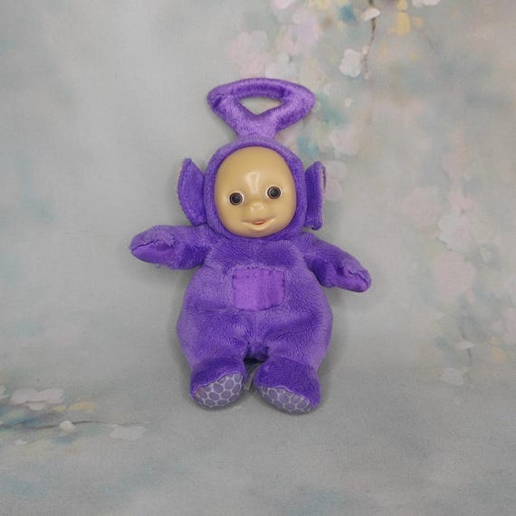 テレタビーズ　 ティンキー・ウィンキー　2002 紫　パープル　ぬいぐるみ　動く テレタビーズ ティンキー・ウィンキー ボールチェーン付き