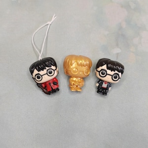 Set Of 3 Kinder Joy Harry Potter Minifigures | Harry Potter Quidditch | Rare Gold Harry Potter | Funko 2023/2024 Figures