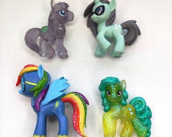 Set mit 4 My Little Pony G4-Figuren | Pony-Spielzeug zum Sammeln | MLP | My Little Pony Figuren | Einige selten
