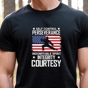 American Flag, Taekwondo Gifts, Tae Kwon Do Shirt, Us Flag, Taekwondo T Shirt, Martial Arts Gifts, Martial Arts, Dad Gift, Karate - ID: 1824