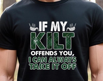 Camisa Kilt, Camisa escocesa, Camisa escocesa, Kilts para hombres, Regalo escocés, Kilt Sporran, Regalos de Escocia, Camiseta Kilted, Día de San Patricio -ID: 1837