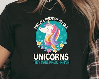 Terapeuta de Masaje, Camiseta de Unicornio, Camiseta de Masajista, Regalo de Masajista, Obviamente Un Unicornio, Camiseta de Terapeuta, Camiseta de Masaje de Tejido Profundo - ID: 2516