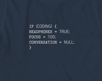 If Coding Headphones Focus V2 Shirt, Christmas Gift, Birthday Gift, IT Professional, System admin, Programmer shirt, Coder - ID: 1242