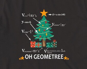 Oh Geometree Shirt, Christmas Gift, Birthday Gift, Funny Math Shirt, Geometry Teacher, Geometry Christmas, Math Teacher, Nerdy - ID: 949