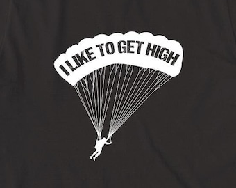 Camisa de paracaidismo, camisa de paracaídas, me gusta conseguir camisa alta, camiseta de paracaidista, salto de avión, regalo del día del padre para camisa de papá paracaidista -ID: 2063