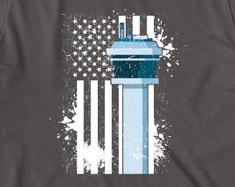 Controlador de tráfico aéreo Camisa de bandera de EE. UU., Camisa de control de vuelo, Camiseta de regalo de controlador de tráfico aéreo, Oficial de tráfico aéreo, Regalo ATC - ID: 1953