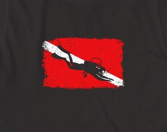Camisa Vintage Scuba Diving V1, Regalo de Navidad, Regalo de Cumpleaños, Día del Padre, Regalo para buceadores, Amante del mar, Camisa de buceo, Aguas profundas - ID: 776