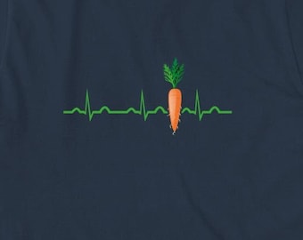 Carrots Heartbeat Shirt, Christmas gift, Birthday Gift, Gardner, Gardening, Farming, Homestead, Carrot T-Shirt, Carrot Lover - ID: 1732