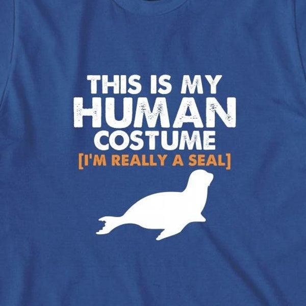 I'm Really A Seal Shirt, Seal Lover Shirt, Funny Seal T Shirt, Seal Costume, Ocean Seal T-Shirt, Marine Animal, Marine Biologist - ID: 2083