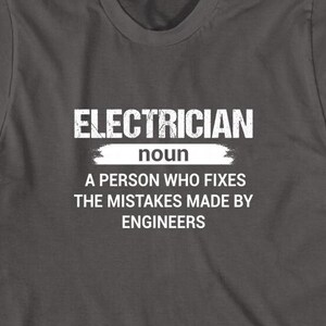 Electrician Noun Definition Shirt, Christmas Gift, Birthday Gift, Father's Day, Lineman Shirt, Electricity Wiring - ID: 1562