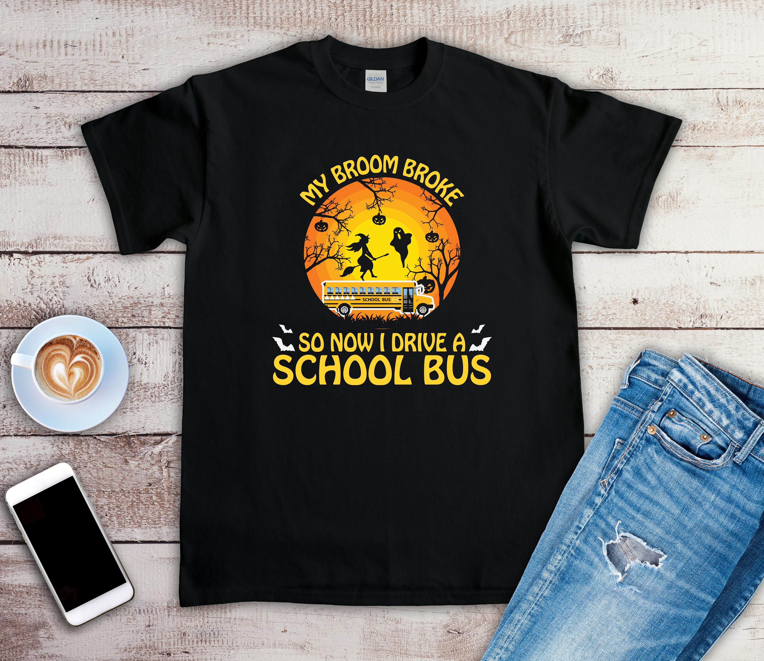 My Broom Broke School Bus Driver V2 Shirt School Bus Driver - Etsy