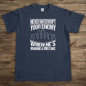 Funny Chess Shirt, Chess Lover Shirt, Chess Gifts For Men, Fathers Day Gift, Checkmate, For Him Tee, Knight, Bishop, Queen, King - ID: 2726 Navy Blue