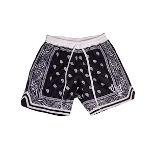 City Parc Pantalones cortos de malla premium para hombre, pantalones cortos de baloncesto de cachemira, pantalones cortos de malla con 2 bolsillos con cremallera, pantalones cortos Swingman con cordón frontal