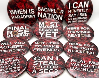 Bachelor Nation Buttons || Bachelor Gifts The Bachelor Most Dramatic Season The Bachelor Tv Show The Bachelor Show Bachelor Gifts Final Rose