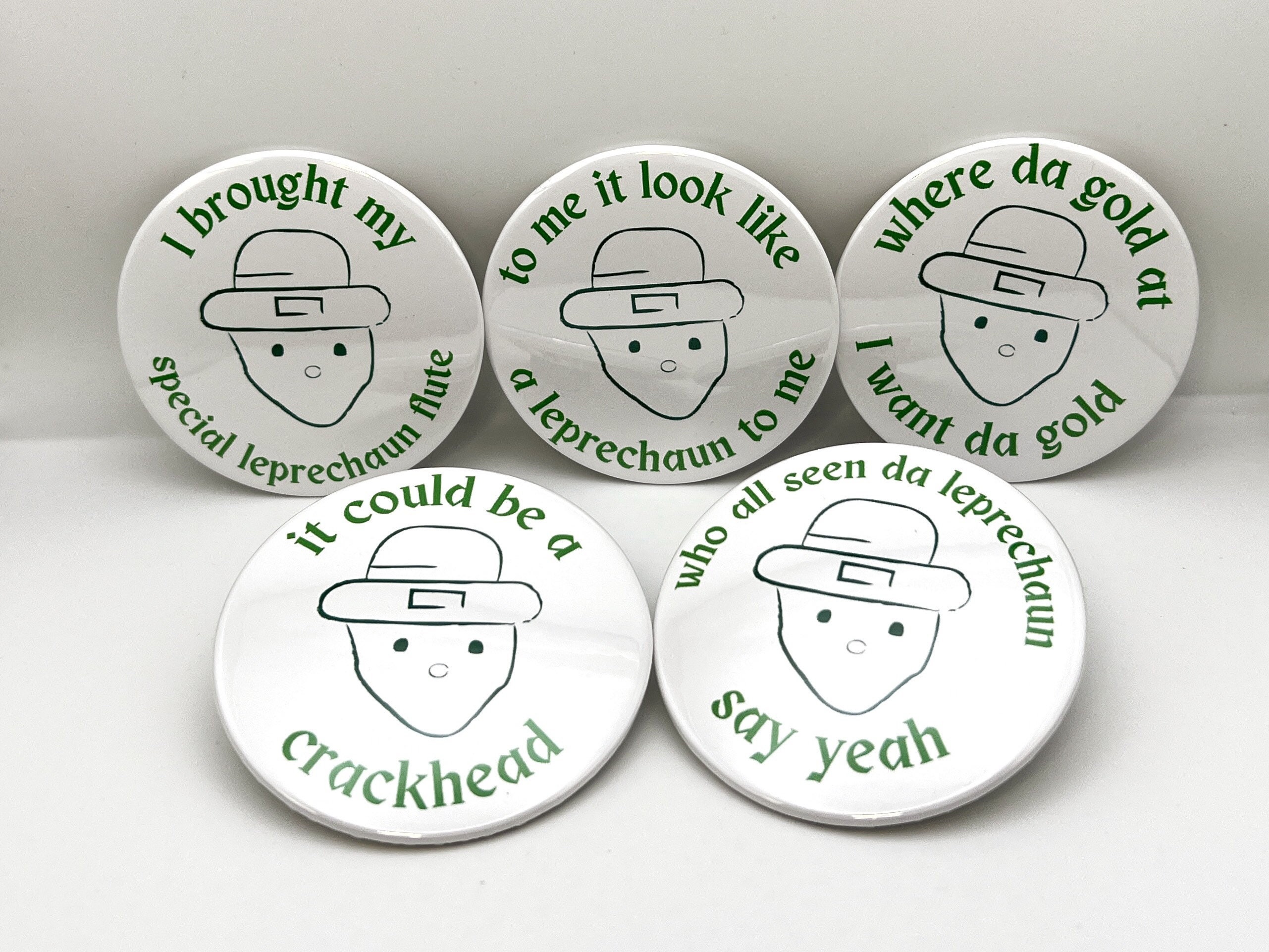 Amateur Sketch Leprechaun Button Mobile Alabama Leprechaun