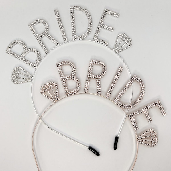 Bride Crown || Bridal Shower Gift Bachelorette Party Bride Accessories Bride Headband Bridal Headband Bride To Be Embellished Headband Tiara