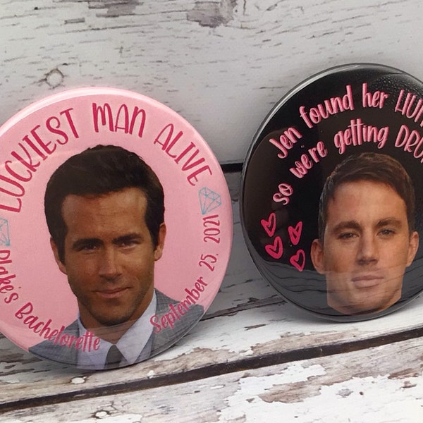 Your Grooms Face Bachelorette Buttons || Bachelorette Gifts Favors Decor Groom Face Tattoos Stickers Custom Bachelorette Pin Button Bach