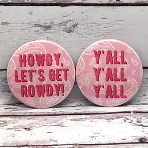 Cowgirl Bachelorette Buttons | Last Rodeo Disco Cowgirl Pins | Nashville Bach Bachelorette Outfit Accessories image 5
