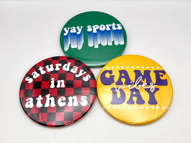 YOUR SCHOOL Game Day Buttons University Football Tailgate Etsy