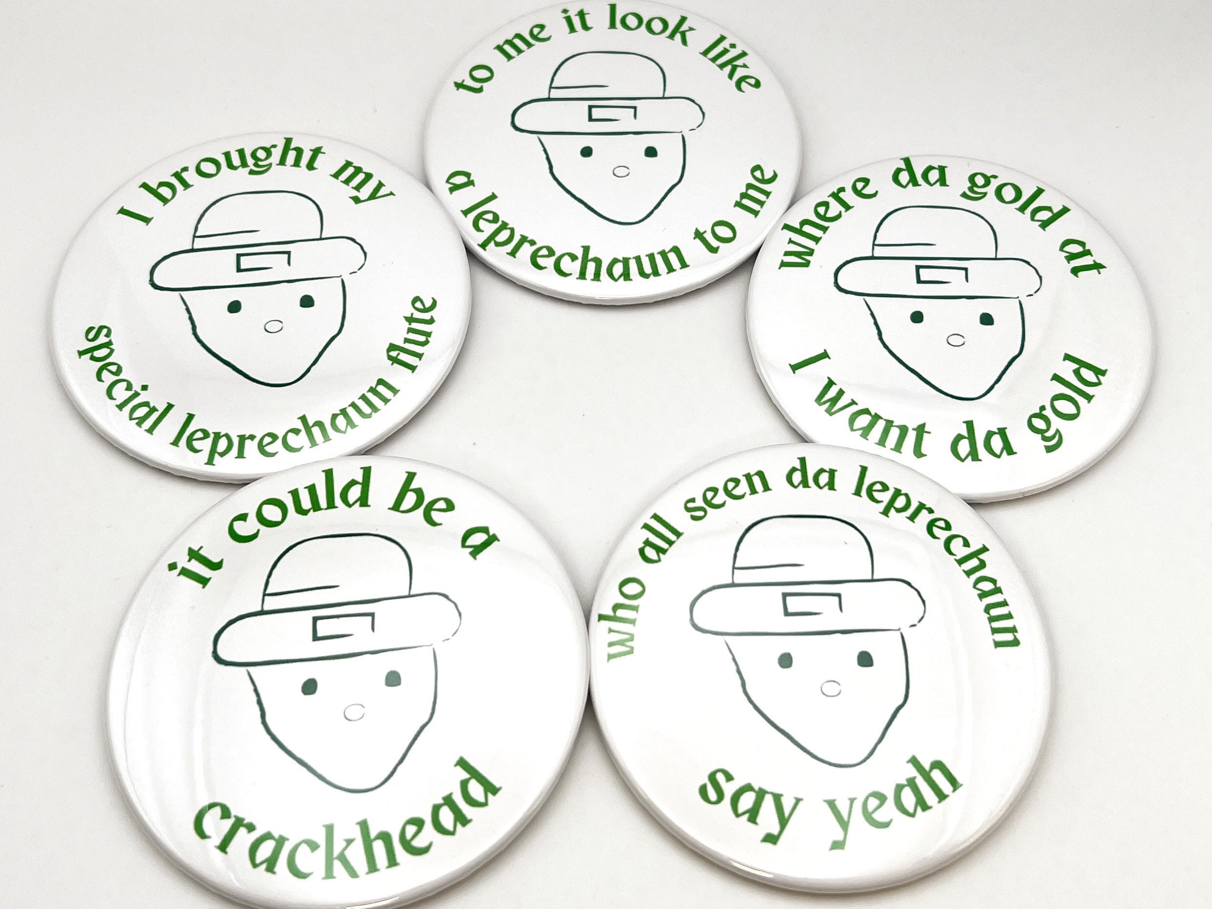 Amateur Sketch Leprechaun Button Mobile Alabama Leprechaun