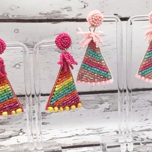 Party Hat Earrings | Its My Birthday Party Earrings Time To Celebrate Birthday Earrings Celebration Girl Birthday Hat Birthday Squad