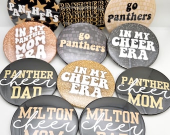Panthers Football Gameday Buttons | Cheerleading Gifts & Panthers Spirit Wear