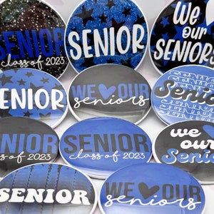 Custom Senior Night Pinback Buttons | Class of 2026 | High School & College Grad Gifts | Graduation Favors | We Love Our Seniors