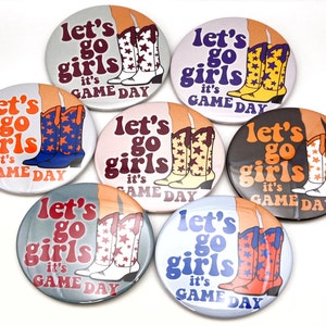 Gameday Pin Button Badge | College Football Buttons, Game Day Pins, Tailgate Accessories, Sorority Buttons, Gameday Vibes, On Game Day