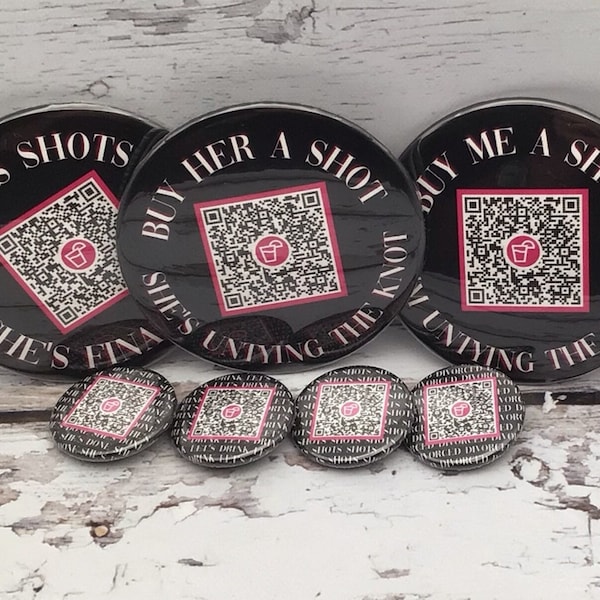 Divorce Party Qr Code Buttons Venmo Cash App Divorce Party Divorce Gift Divorce Signs Divorced Af Breakup Gift Single Af Break Up Gift