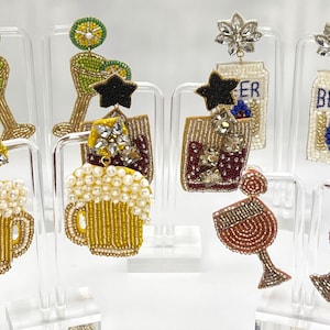 Cocktail Cuties Earrings - Tequila, Whiskey, Margarita & More | Party-Ready Alcohol Jewelry | Fun and Trendy Cocktail-Themed Earrings