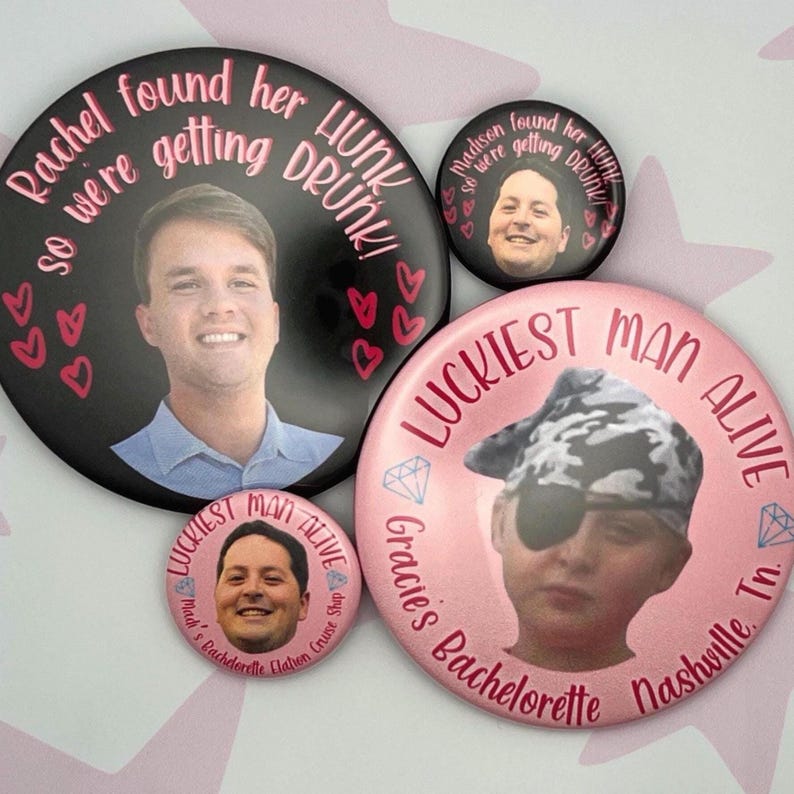 Grooms Face Bachelorette Buttons | Team Bride | I Do Crew Bach Party Favor | Custom Bachelorette Buttons image 5