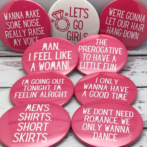 Shania Bachelorette Button Party Favors || Lets Go Girls Country Music Make Some Noise Nash Bash Country Bachelorette Last Bash In Nash