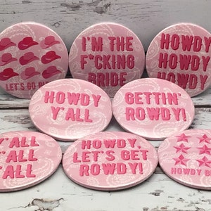 Howdy Yall Disco Cowgirl Bachelorette Button Western Cowboy Cowgirl Howdy Print Bach Pink Paisley Cowgirl Aesthetic Pink Bachelorette Modern