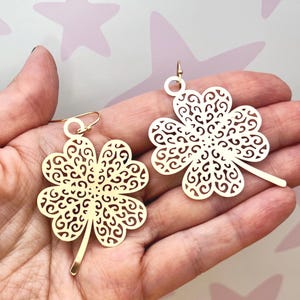 Clover Earrings | 4 Leaf Clover Jewelry, Shamrock Earrings, St. Patrick’s Day, Lucky St. Patty’s Day, Irish Bachelorette, Clover Design